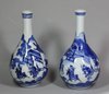 X742 Pair of Chinese blue and white vases, Kangxi (1662-1722)