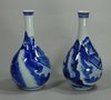 X742 Pair of Chinese blue and white vases, Kangxi (1662-1722)