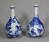 X742 Pair of Chinese blue and white vases, Kangxi (1662-1722)