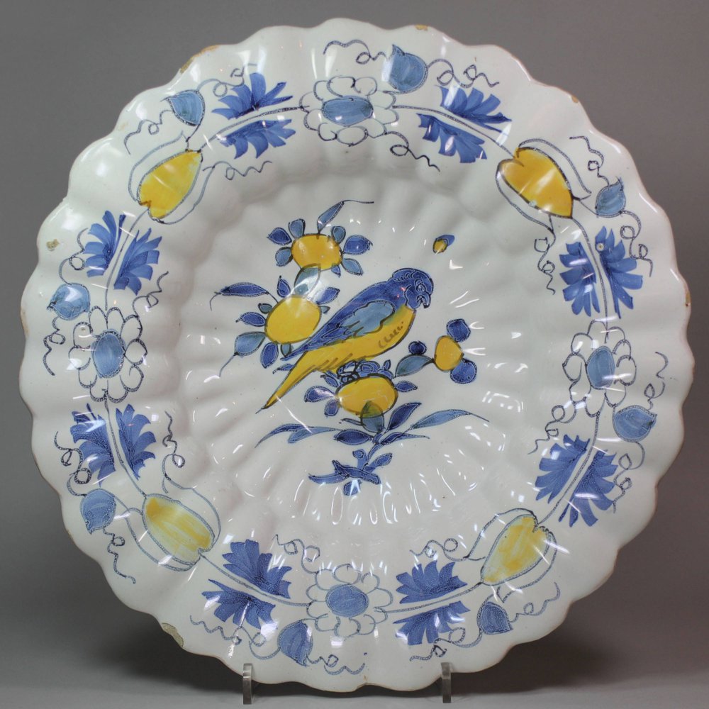 X752 Dutch delft lobed dish circa 1700