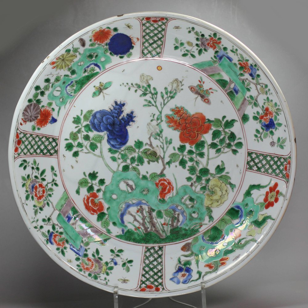 X773 Famille verte dish, Kangxi (1662-1722)