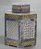 X774 Famille rose reticulated caddy and cover, Qianlong (1736-95)