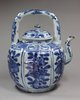 X800 Blue and white kraak wine pot and cover, Wanli (1573-1619)