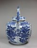 X800 Blue and white kraak wine pot and cover, Wanli (1573-1619)