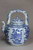 X800 Blue and white kraak wine pot and cover, Wanli (1573-1619)