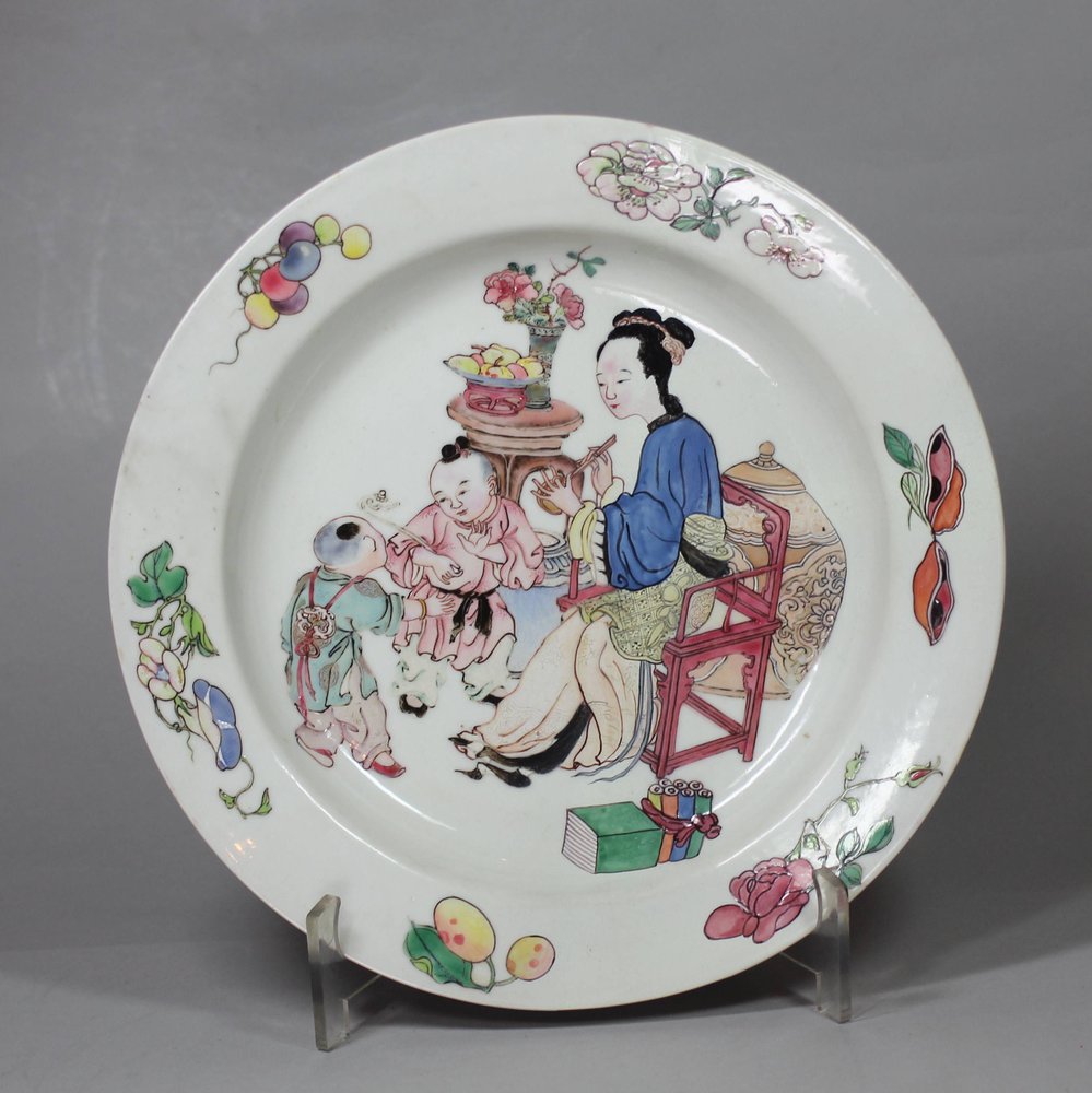 X803 Famille rose ruby-backed saucer, Youngzheng (1723-35)