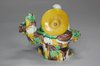 X806 Famille verte egg and spinach figure of Buddha