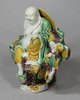 X806 Famille verte egg and spinach figure of Buddha