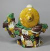 X806 Famille verte egg and spinach figure of Buddha
