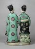 X807 Famille verte biscuit figure group, Kangxi (1662-1722)