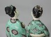 X807 Famille verte biscuit figure group, Kangxi (1662-1722)