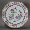 X850 Pair of Chinese octagonal famille rose dishes