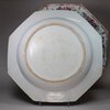 X850 Pair of Chinese octagonal famille rose dishes