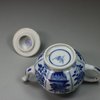 X860 Blue and white miniature teapot and cover