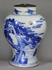 X878 Blue and white baluster vase, Kangxi (1662-1722)