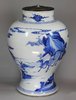 X878 Blue and white baluster vase, Kangxi (1662-1722)