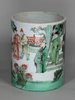 X888 Fine famille verte brush pot, Kangxi (1662-1722)