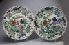 X90 Pair of famille verte dishes, Kangxi (1662-1722)