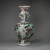 X913 Famille-verte vase with handles, Kangxi (1662-1722)