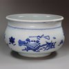 X916 Blue and white censer, Kangxi (1662-1722)