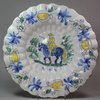 X925 Dutch delft lobed dish, circa 1720