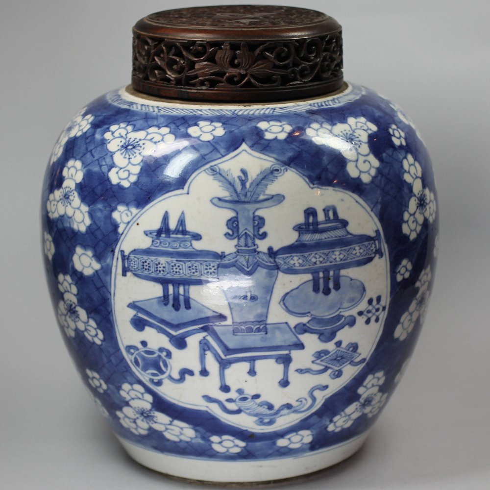 X95 Blue and white ginger jar, c. 1700, Kangxi (1662-1722)