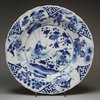 X956 Blue and white deep dish, Kangxi (1662-1722)