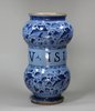 X971 Venetian blue maiolica albarello / drug jar, 17th century