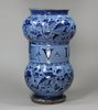 X971 Venetian blue maiolica albarello / drug jar, 17th century