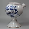 X972 English delft wet drug jar, circa 1720