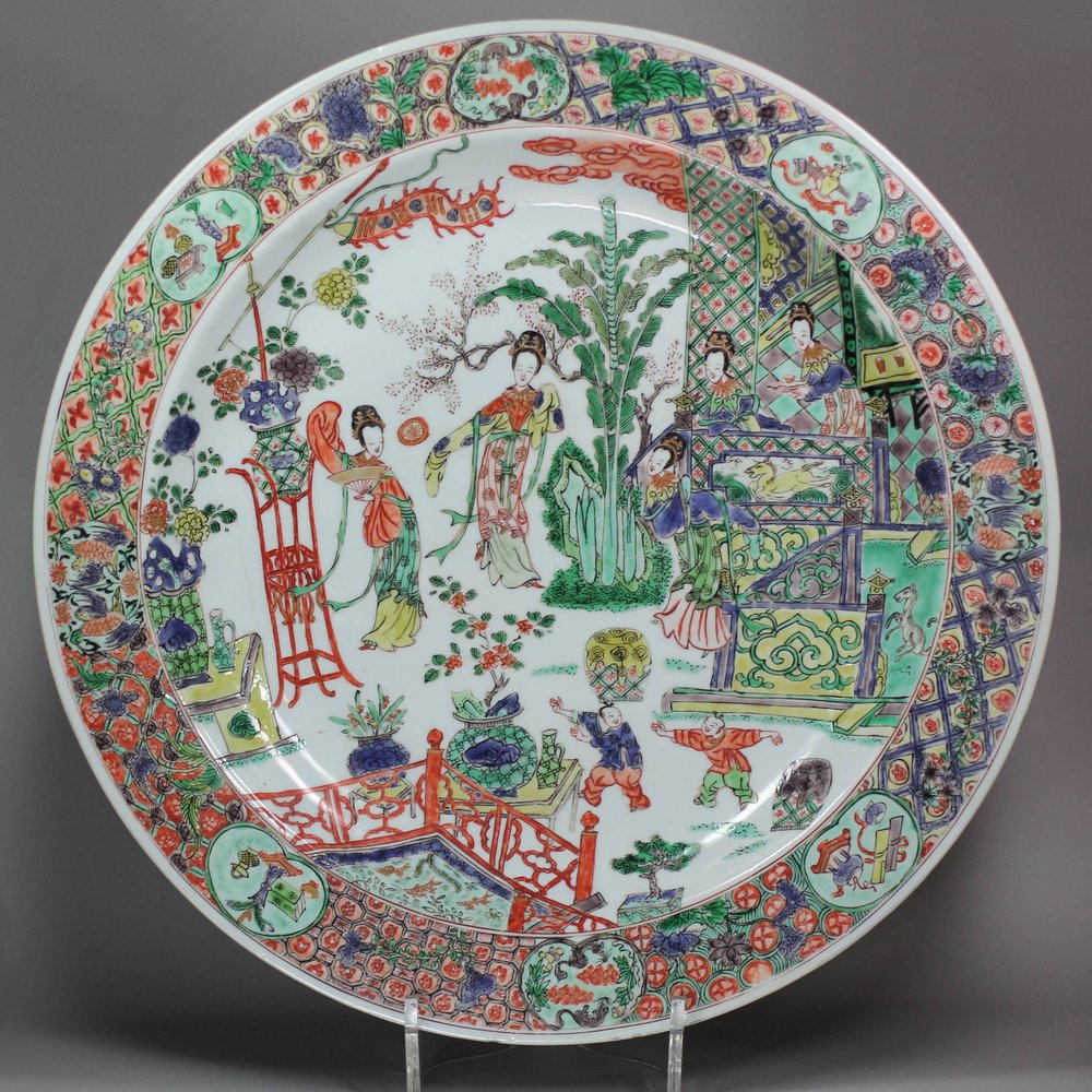 X994 Famille verte dish, Kangxi (1662-1722)