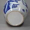 Y131 Blue and white ginger jar with cover and stand