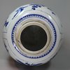 Y131 Blue and white ginger jar with cover and stand