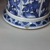 Y140 Pair of Chinese blue and white baluster vases and covers