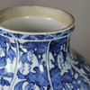 Y140 Pair of Chinese blue and white baluster vases and covers