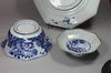 Y168 Japanese Arita blue and white octagonal covered bowl and under