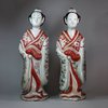 Y215 Pair of Japanese Imari figures of Bijin 'beauty', Edo period