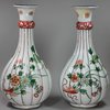 Y216 Pair of famille-verte lobed vases, Kangxi (1662-1722)