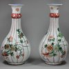 Y216 Pair of famille-verte lobed vases, Kangxi (1662-1722)