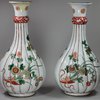 Y216 Pair of famille-verte lobed vases, Kangxi (1662-1722)