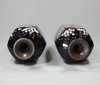 Y221 A pair of silver-wired hexagonal cloisonné vases