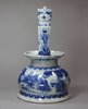 Y248 Chinese blue and white transitional candlestick, Chongzhen (1628-43), decorated with, height: condition: