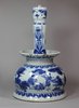 Y248 Chinese blue and white transitional candlestick, Chongzhen (1628-43), decorated with, height: condition: