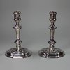 Y277 Pair of George II silver candlesticks, Gurney &amp; Cooke