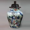 Y28 Wucai baluster vase and cover, Chongzhen (1626-43)