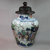 Y28 Wucai baluster vase and cover, Chongzhen (1626-43)