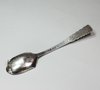 Y298 Tibetan silvered metal spoon, length: 6 1/4in.