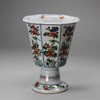 Y313 Famille verte octagonal stem cup, Kangxi (1662-1722)