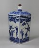 Y314 Japanese blue and white sake flask, c.1680