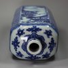 Y323 Blue and white flask with chamfered edges, 18th century